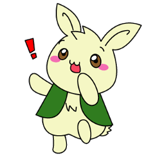 Pretty white rabbit sticker #1624486