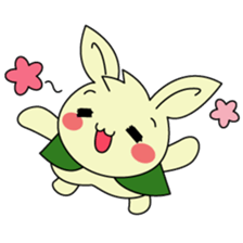 Pretty white rabbit sticker #1624488