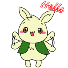 Pretty white rabbit sticker #1624490