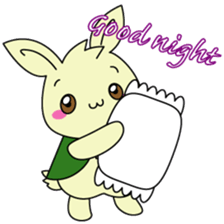 Pretty white rabbit sticker #1624491