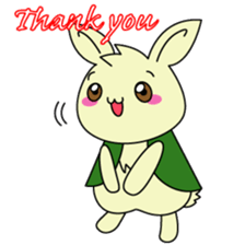 Pretty white rabbit sticker #1624494