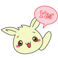 Pretty white rabbit sticker #1624499