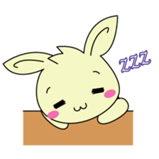 Pretty white rabbit sticker #1624502