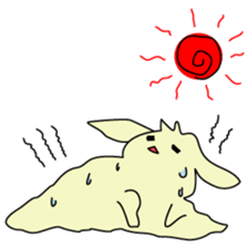 Pretty white rabbit sticker #1624510