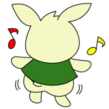 Pretty white rabbit sticker #1624512