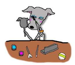 I'm an Italian Greyhound My name is QOO! sticker #1624919