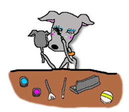 I'm an Italian Greyhound My name is QOO! sticker #1624919