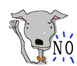 I'm an Italian Greyhound My name is QOO! sticker #1624921