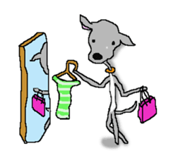 I'm an Italian Greyhound My name is QOO! sticker #1624924