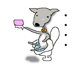 I'm an Italian Greyhound My name is QOO! sticker #1624930