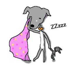 I'm an Italian Greyhound My name is QOO! sticker #1624952