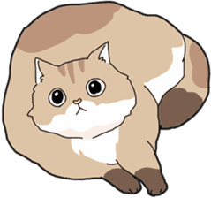Fluffy Kawaii Cat MIYABI sticker #1625331