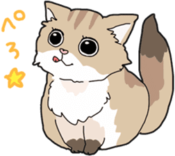 Fluffy Kawaii Cat MIYABI sticker #1625337