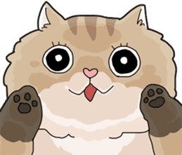 Fluffy Kawaii Cat MIYABI sticker #1625342