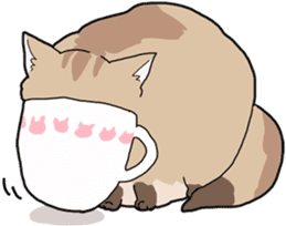 Fluffy Kawaii Cat MIYABI sticker #1625344
