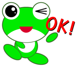 pretty frogs -Green version- sticker #1625754