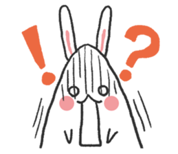 Kansai dialect  Rabbit black and white sticker #1626421