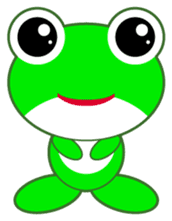 pretty frogs -Green/English ver- sticker #1626593