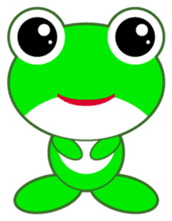 pretty frogs -Green/English ver- sticker #1626593