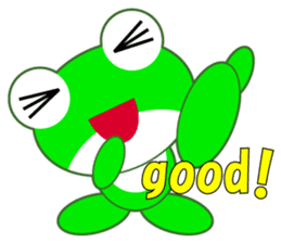 pretty frogs -Green/English ver- sticker #1626596