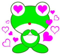 pretty frogs -Green/English ver- sticker #1626599