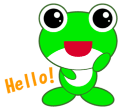 pretty frogs -Green/English ver- sticker #1626601