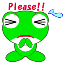 pretty frogs -Green/English ver- sticker #1626602