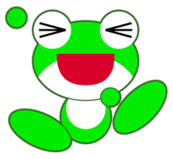 pretty frogs -Green/English ver- sticker #1626604