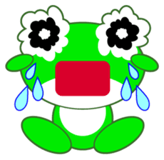 pretty frogs -Green/English ver- sticker #1626605