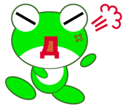 pretty frogs -Green/English ver- sticker #1626607
