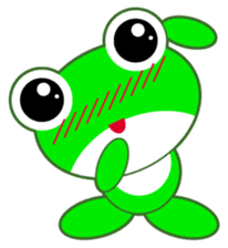 pretty frogs -Green/English ver- sticker #1626608