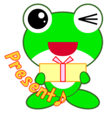pretty frogs -Green/English ver- sticker #1626610