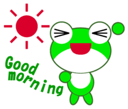 pretty frogs -Green/English ver- sticker #1626611