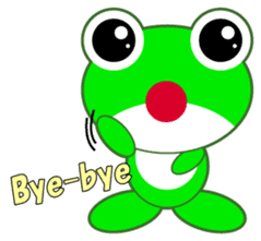 pretty frogs -Green/English ver- sticker #1626614