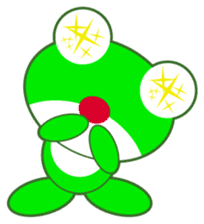 pretty frogs -Green/English ver- sticker #1626618
