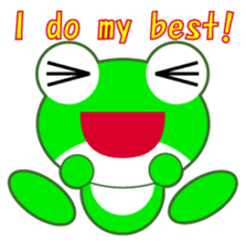pretty frogs -Green/English ver- sticker #1626622