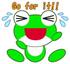 pretty frogs -Green/English ver- sticker #1626623