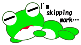 pretty frogs -Green/English ver- sticker #1626624