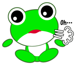 pretty frogs -Green/English ver- sticker #1626630