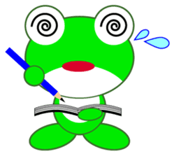 pretty frogs -Green/English ver- sticker #1626631