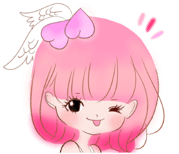 Pink!Peach girl sticker #1627083