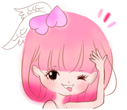 Pink!Peach girl sticker #1627098