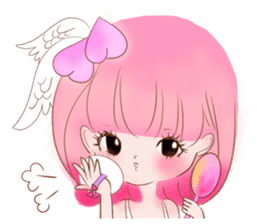 Pink!Peach girl sticker #1627103