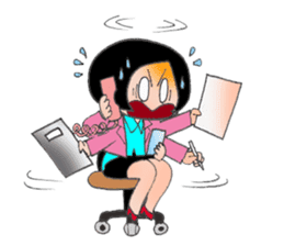 Busy Busy Salary Girl sticker #1627281