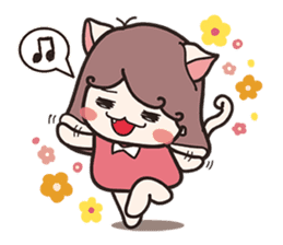 Stickers for girls such as the cat sticker #1630037