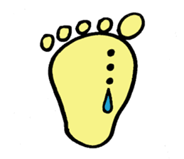 cute foot sticker #1630193
