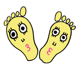 cute foot sticker #1630215
