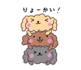 Poodle of various expressions sticker #1630634