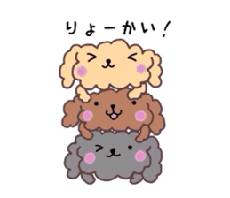 Poodle of various expressions sticker #1630634