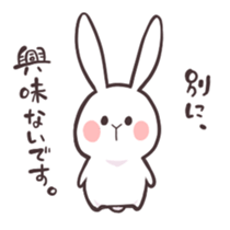 happy life of white bunny sticker #1630673